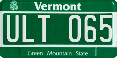 VT license plate ULT065