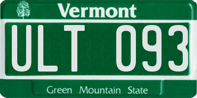 VT license plate ULT093
