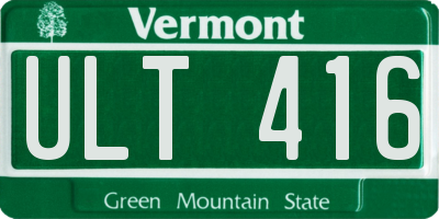VT license plate ULT416
