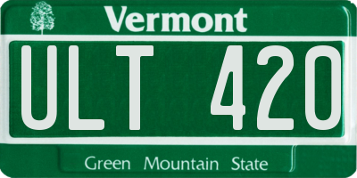 VT license plate ULT420