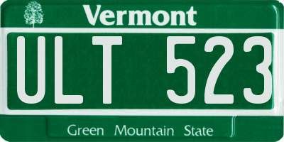 VT license plate ULT523