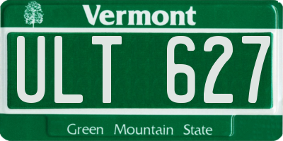 VT license plate ULT627