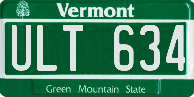 VT license plate ULT634