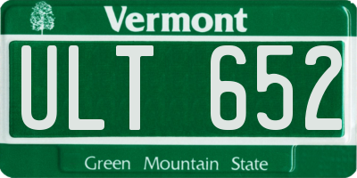 VT license plate ULT652