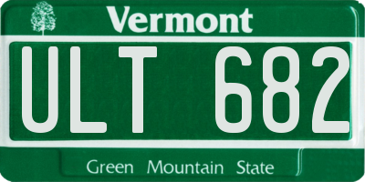 VT license plate ULT682