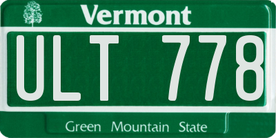 VT license plate ULT778