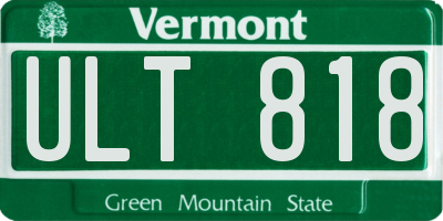VT license plate ULT818