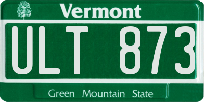VT license plate ULT873