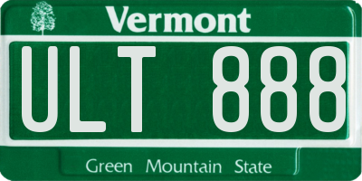 VT license plate ULT888