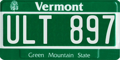 VT license plate ULT897