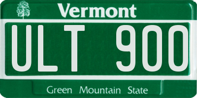 VT license plate ULT900