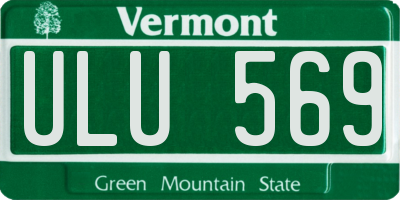 VT license plate ULU569