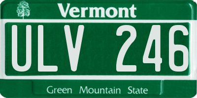 VT license plate ULV246