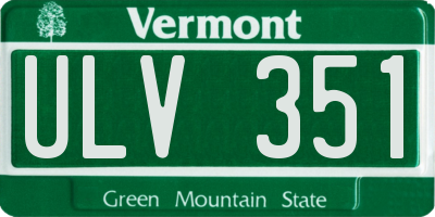 VT license plate ULV351