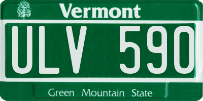 VT license plate ULV590