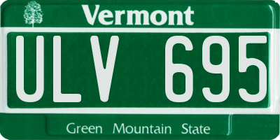 VT license plate ULV695