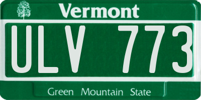 VT license plate ULV773