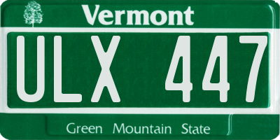 VT license plate ULX447