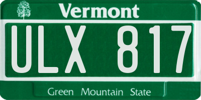 VT license plate ULX817