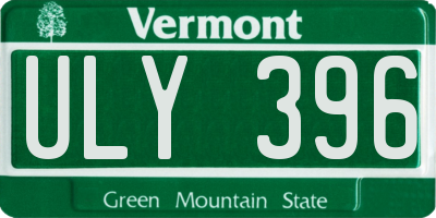 VT license plate ULY396