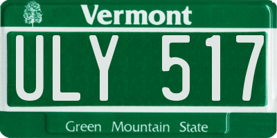 VT license plate ULY517