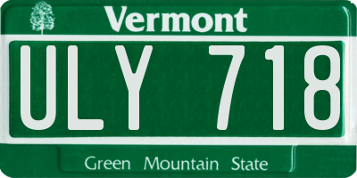 VT license plate ULY718