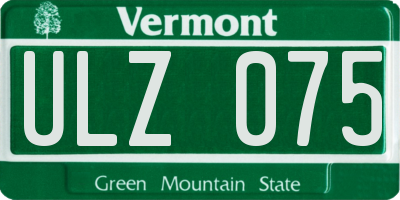 VT license plate ULZ075