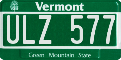 VT license plate ULZ577