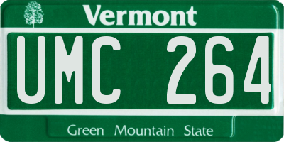 VT license plate UMC264