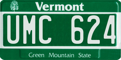 VT license plate UMC624