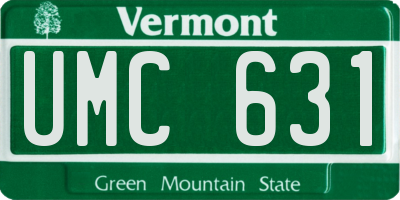 VT license plate UMC631
