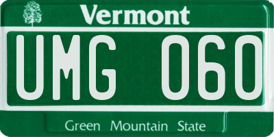 VT license plate UMG060