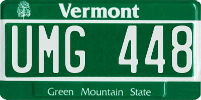 VT license plate UMG448