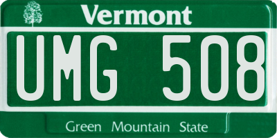 VT license plate UMG508