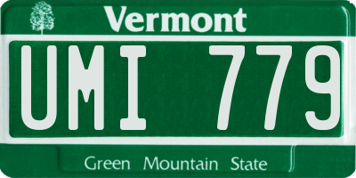 VT license plate UMI779