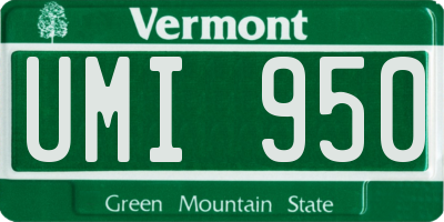 VT license plate UMI950