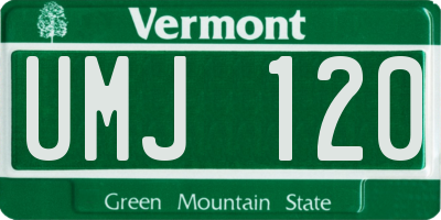 VT license plate UMJ120