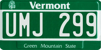 VT license plate UMJ299