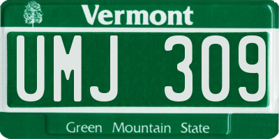 VT license plate UMJ309