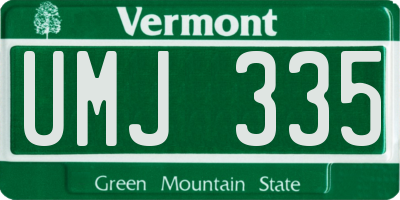VT license plate UMJ335