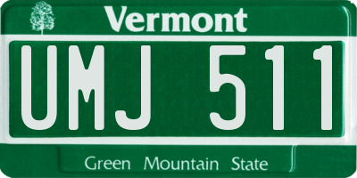 VT license plate UMJ511