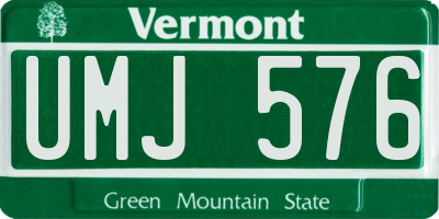 VT license plate UMJ576