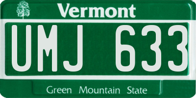 VT license plate UMJ633