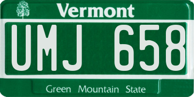 VT license plate UMJ658