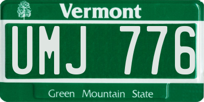 VT license plate UMJ776