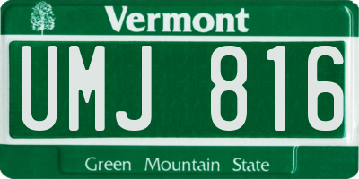 VT license plate UMJ816