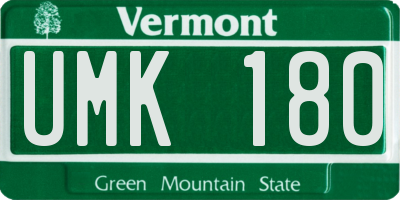 VT license plate UMK180
