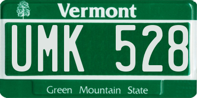 VT license plate UMK528