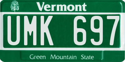 VT license plate UMK697