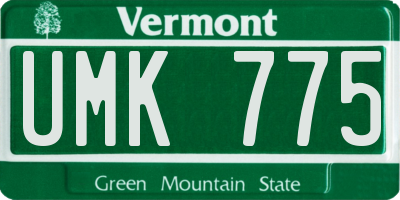 VT license plate UMK775